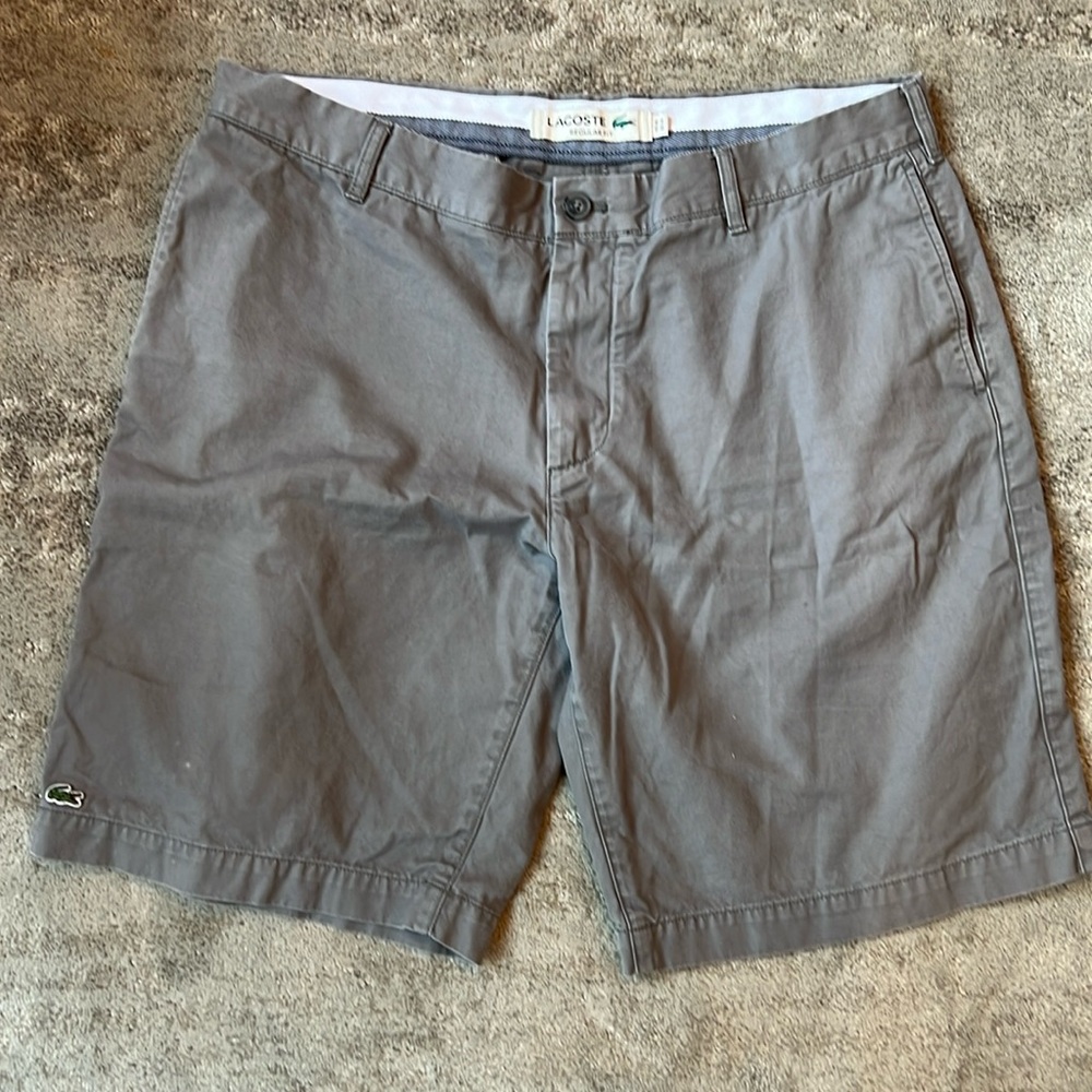 LACOSTE men’s gray shorts